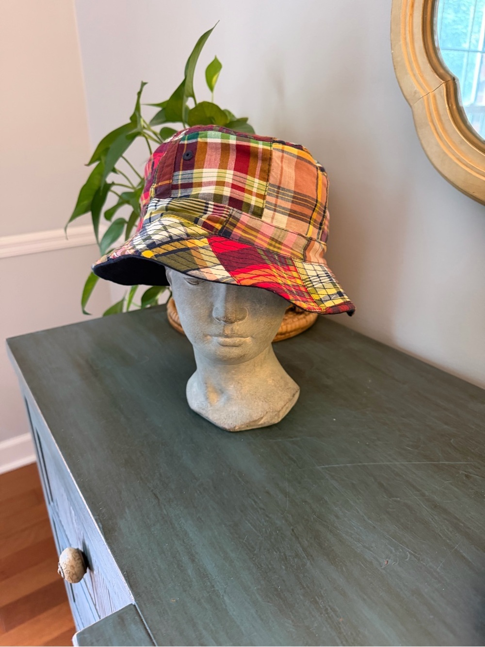 J.Crew bucket hat in Madras multi colored unisex hat